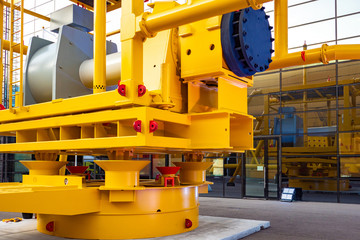 Equipment for the gas unit. Gas compressor station. Compressor at a chemical plant. Production of...