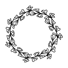 Floral frame hand drawn wreath glinko 