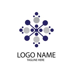 molecule logo vector