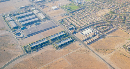 Obraz premium Las Vegas aerial view city landscape NV, USA
