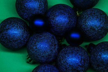 Classic blue Christmas balls texture. Classic blue