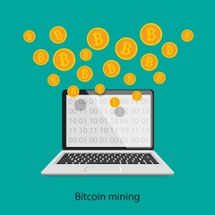 bitcoin mining with laptop
