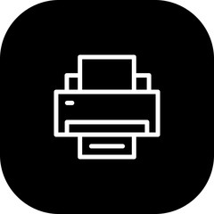 Printer Icon With White Background