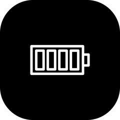 Battery Full Icon With White Background