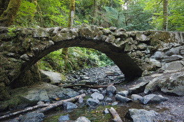 Stone bridge in Council Crest Park, Portland, OR