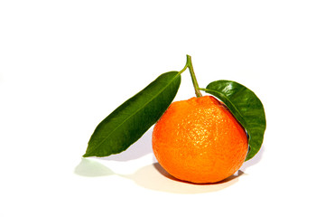 Fresh tangerine isolated on white background