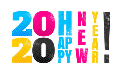 2020 in CMYK style