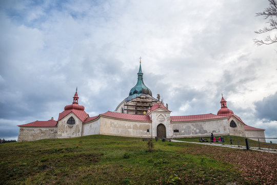 Church of St. John of Nepomuk on Zelena Hora - UNESCO monument. It was built in baroque gothic style and was designed by architect Jan Blazej Santini-Aichel. It is placed near Zdar nad Sazavou town.