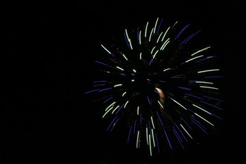 colorful fireworks in the night sky