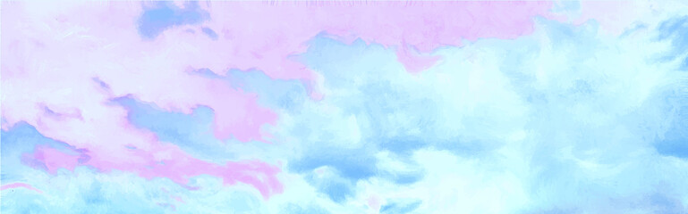 Fototapeta premium Beatiful Sky with Clouds Artistic Background. Craft Painting Landscape