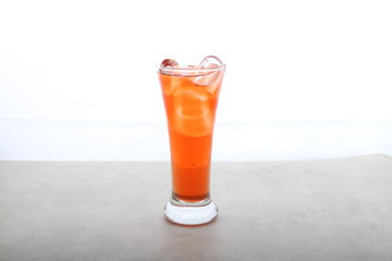 ice tea  on glass on a white background  - isolated