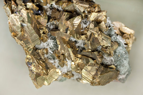 Chalcopyrite Crystal Isolated Mineral Stone