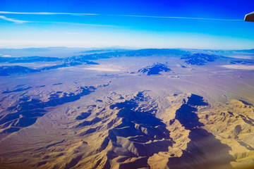Aerial view of the Nevada desert, USA