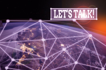 Handwriting text Let S Talk. Conceptual photo they are suggesting beginning conversation on...