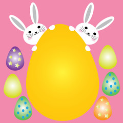 Easter greeting card with copy space.