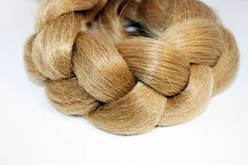 Plait highlight hair texture abstract fashion style background.  Extensions Hair Kanekalon