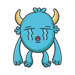 Crying Cartoon Furry Creature Monster