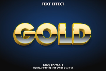 Strong bold 3D gold text effect