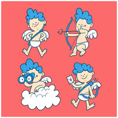 Vector Collection of Valentine's Day Cupid