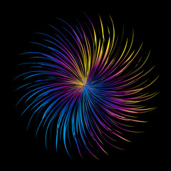 Abstract colorful whirlpool shape diagram. Design material element background pattern.