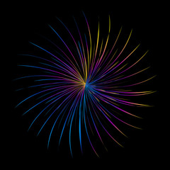 Fototapeta premium colorful fireworks on black background