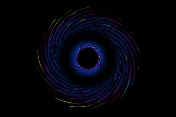 Abstract colorful whirlpool shape diagram. Design material element background pattern.