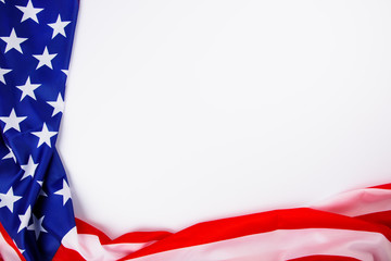 Obraz premium President's Day Concept, flat lay top view, America Flag