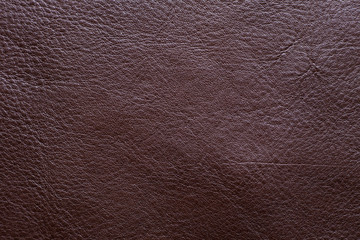 Genuine brown full grain leather background