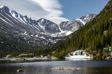 Summertime at Mills Lake Rocky Mountain National Park