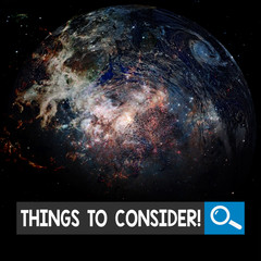 Writing note showing Things To Consider. Business concept for think about something carefully in order to make decision Elements of this image furnished by NASA