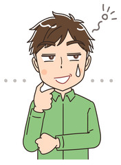 若い男性 マンガ コミカル イラスト