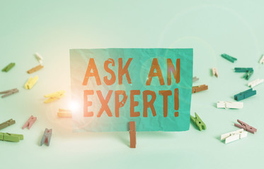 Writing note showing Ask An Expert. Business concept for confirmation that have read understand and...