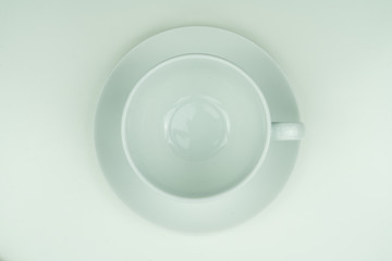 Empty White dishes  and silver cutlery