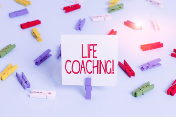 Writing note showing Life Coaching. Business concept for demonstrating employed to help showing...