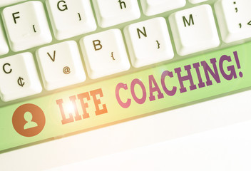 Word writing text Life Coaching. Business photo showcasing demonstrating employed to help showing...