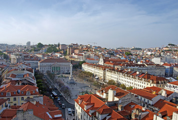 Fototapeta na wymiar Overlooking the Historic City Centre of Lisbon, Portugal