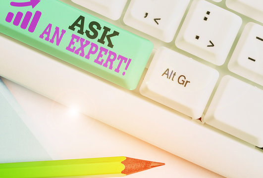 Conceptual hand writing showing Ask An Expert. Concept meaning confirmation that have read understand and agree with guidelines