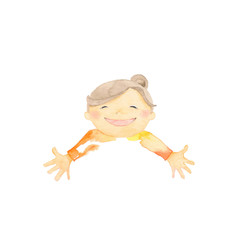 両手を広げて待つ女の子