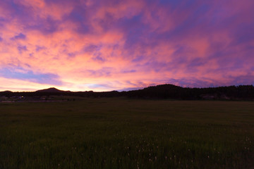 Fototapeta na wymiar Vibrant Stormy Sunset