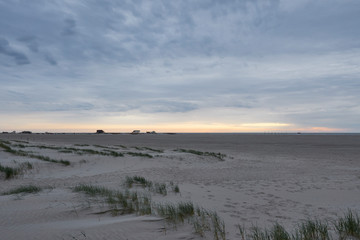 The German North Sea beach in summer