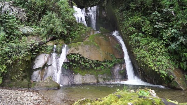 Taman Eden nature waterfall at Parapat town, Caldera - Lake Toba of Indonesia