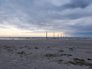 The German North Sea beach in summer