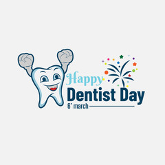 Happy Dentist's Day Logo Vector Template Design