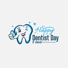 Happy Dentist's Day Logo Vector Template Design