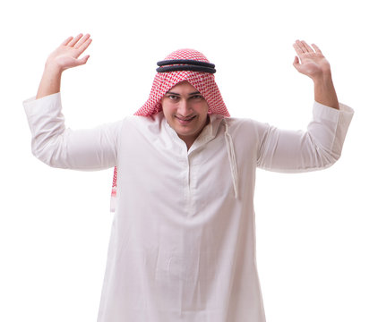 Arab businessman isolated on white background