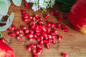 Thai pomegranate and pomegranate seeds