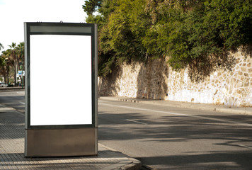 billboard in the city center in residential street