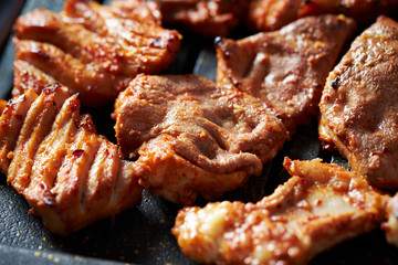 Korean spicy marinated offal BBQ 