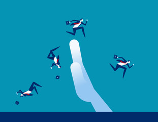 People success an fail. Concept business challenge vector illustration, Growth, Vision