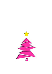 Fototapeta premium Cute christmas tree illustration. かわいいクリスマスツリーのイラスト